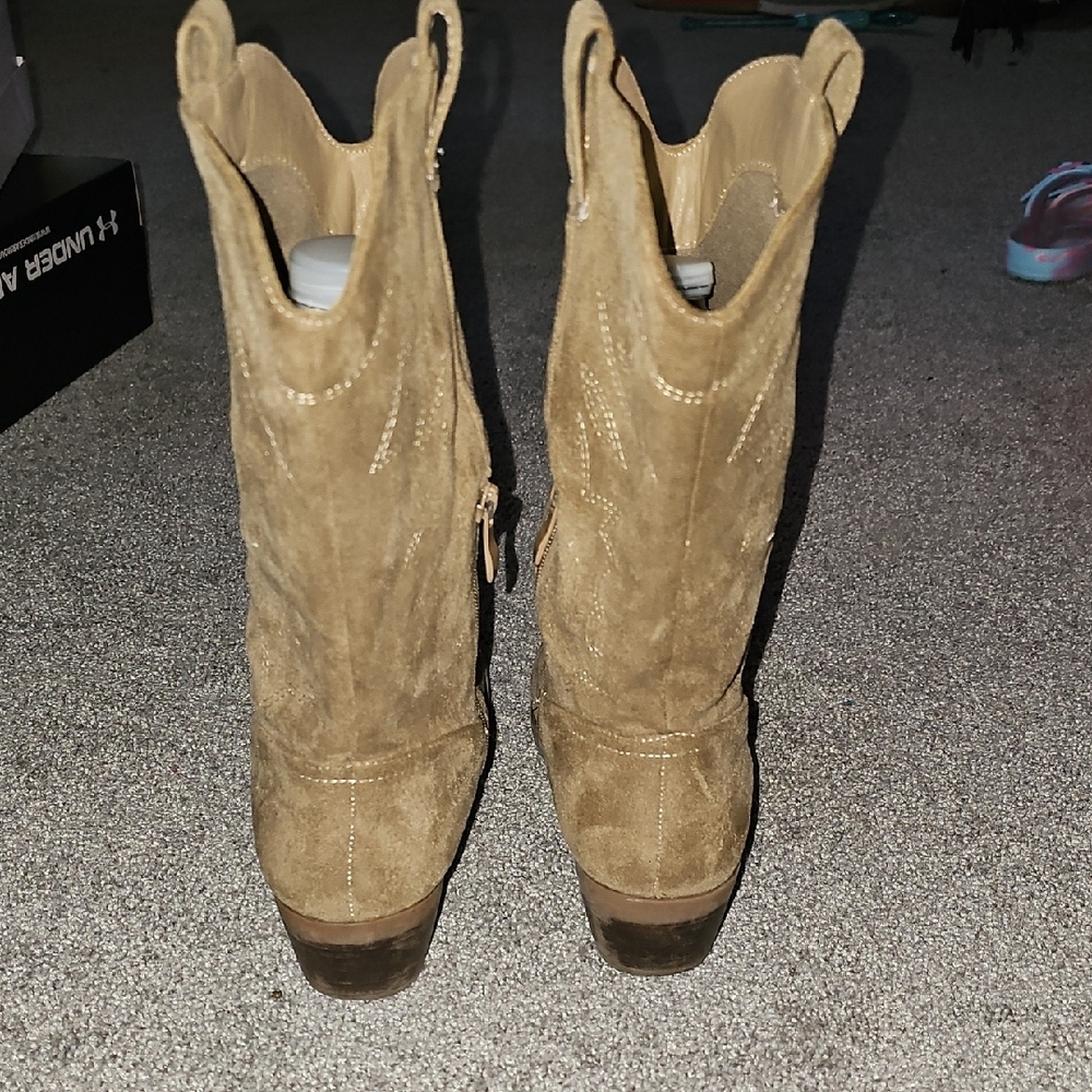 TT2🔹️Tan Suede Western Boots - Picture 4 of 8